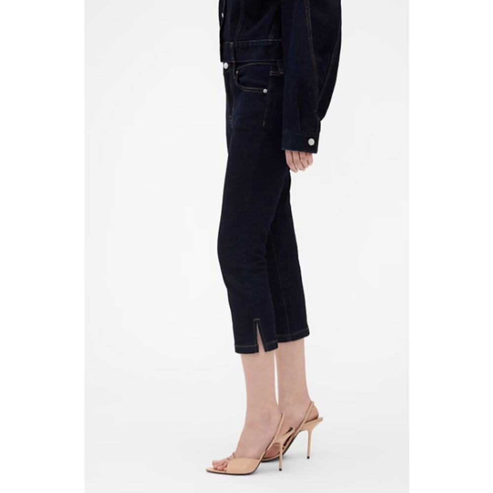 Gap Victoria Beckham low rise capri jeans size 26 dark denim retro spring y2k